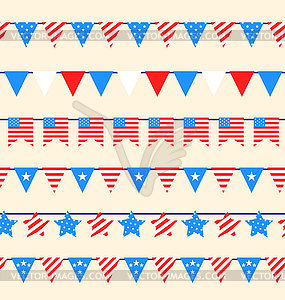 Hanging Bunting Pennants - vector clipart