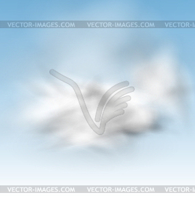 Фоне голубого неба Пушистые Облака - векторный рисунок