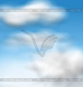 Background Blue Sky Fluffy Clouds - vector clipart