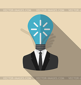 Concept Lamp of New Idea - vector clip art