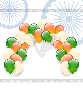 Balloons in National Tricolor - vector clip art