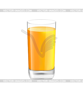 Orange Juice in Glass - vector clipart