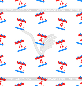 Seamless Texture Calendar List Independence Day - vector image