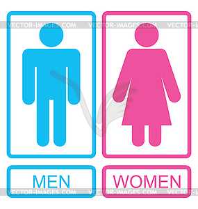 Male and Female Icons - vector clip art