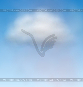 Background Blue Sky Fluffy Clouds - royalty-free vector clipart