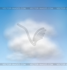 Background Blue Sky Fluffy Clouds - vector image