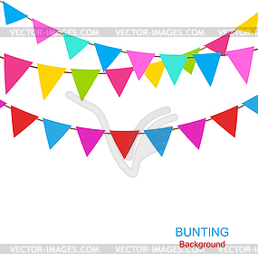 Набор красочных овсянки Флаги Гирлянды для праздника - иллюстрация в векторном формате