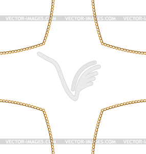 Golden Chain of Abstract Shape - vector image