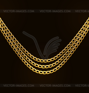 Beautiful Golden Chains - vector image