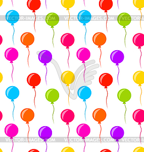 Seamless Texture Multicolored Balloons for Party - vector clip art