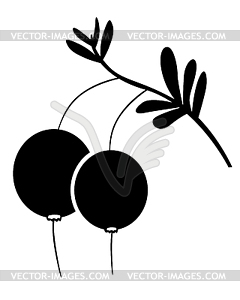 Cranberries - white & black vector clipart