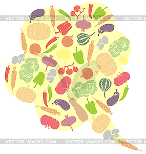 Vegetarian speech bubble - vector image