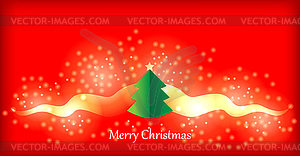 Christmas congratulatory card - vector image
