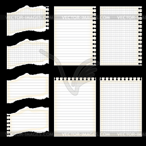 Set of paper sheets - vector clip art