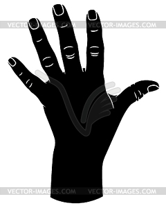 Hand with fingers spread - vector clipart