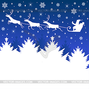 Christmas congratulatory with Santa - vector EPS clipart