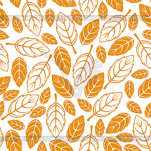 Autumn leaves pattern seamless - vector clipart