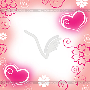 Congratulatory background of valentine - vector clip art