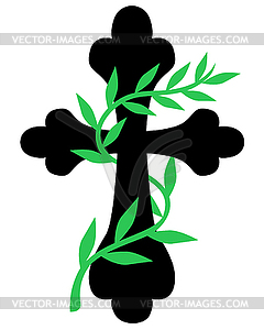 Cross twined vine - vector image