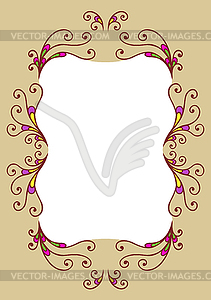 Decorative greeting frame - vector image