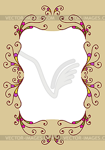 Decorative greeting frame - vector image