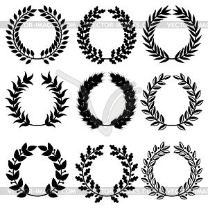 Triumph wreaths set - vector clipart