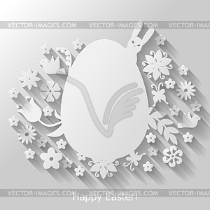 Decorative Easter flat background - vector clip art