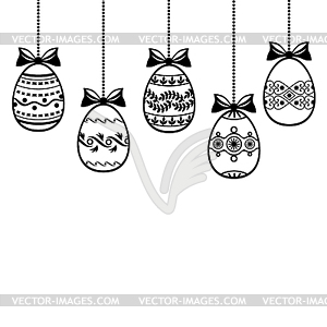 Easter background with decorative egg - vector image