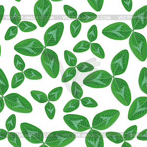 Клевер листья бесшовные модели - изображение в векторе