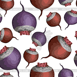 Beetroots pattern seamless - color vector clipart