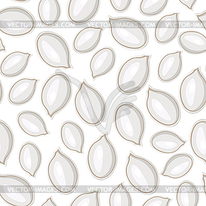 White pumpkins seeds pattern seamless - vector clip art