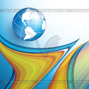 Background with wavy lines - vector clipart