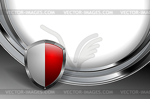 Abstract template with shield - vector clipart