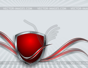 Abstract template with shield - vector clip art