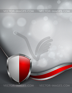 Abstract template with shield - vector image