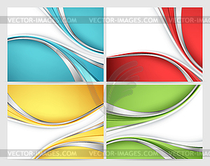 Abstract backgrounds set - vector image