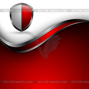 Abstract template with shield - vector clipart