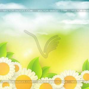 Bright summer background - vector clipart