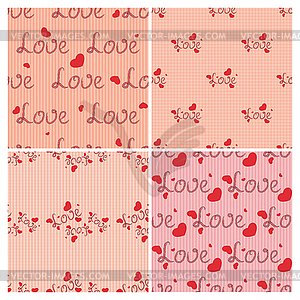 Valentine`s day seamless - vector clip art