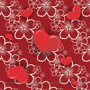 Valentine`s day seamless - vector clipart
