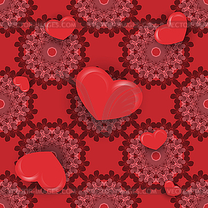 Valentine`s day seamless - vector clip art