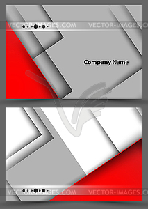 Корпоративные карточки шаблоны - цветной векторный клипарт