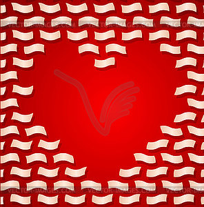 Valentine`s day background with flying letters - vector image