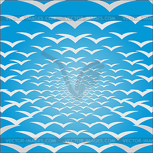 Valentine`s day background with birds - vector clipart