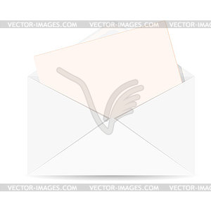 Open envelope with letter icon - vector clip art