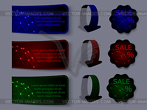 Colorful Web Stickers, Tags and Labels - vector image