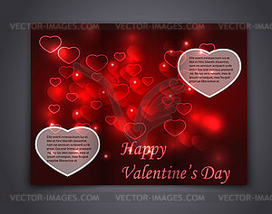 Valentine Abstract template brochure for design - vector clip art