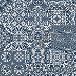 Set of seamless tileable background patterns - vector image