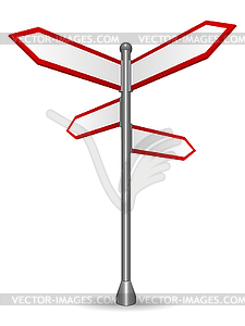 Sign Post pointing different directions - vector clipart