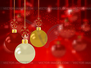 Рождественский праздник яркий фон с мячом - клипарт в формате EPS